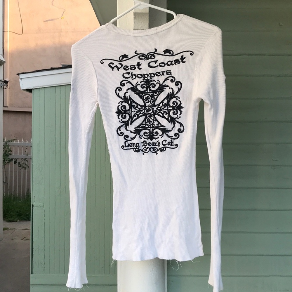 West coast choppers ribbed long sleeve shirt